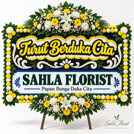 Papan Bunga Duka Cempaka Putih